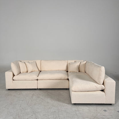New CasaBella Mochi Cloud sectional. Boucle modular L shaped sofa couch. delivery