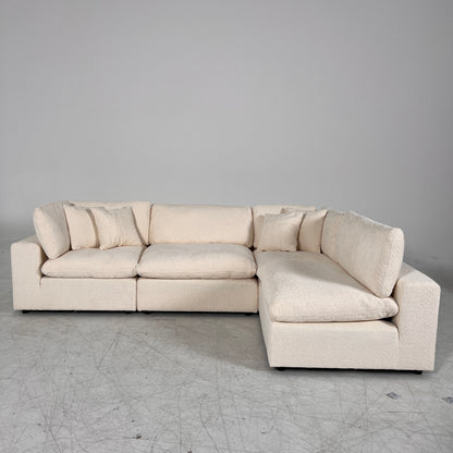 New CasaBella Mochi Cloud sectional. Boucle modular L shaped sofa couch. delivery