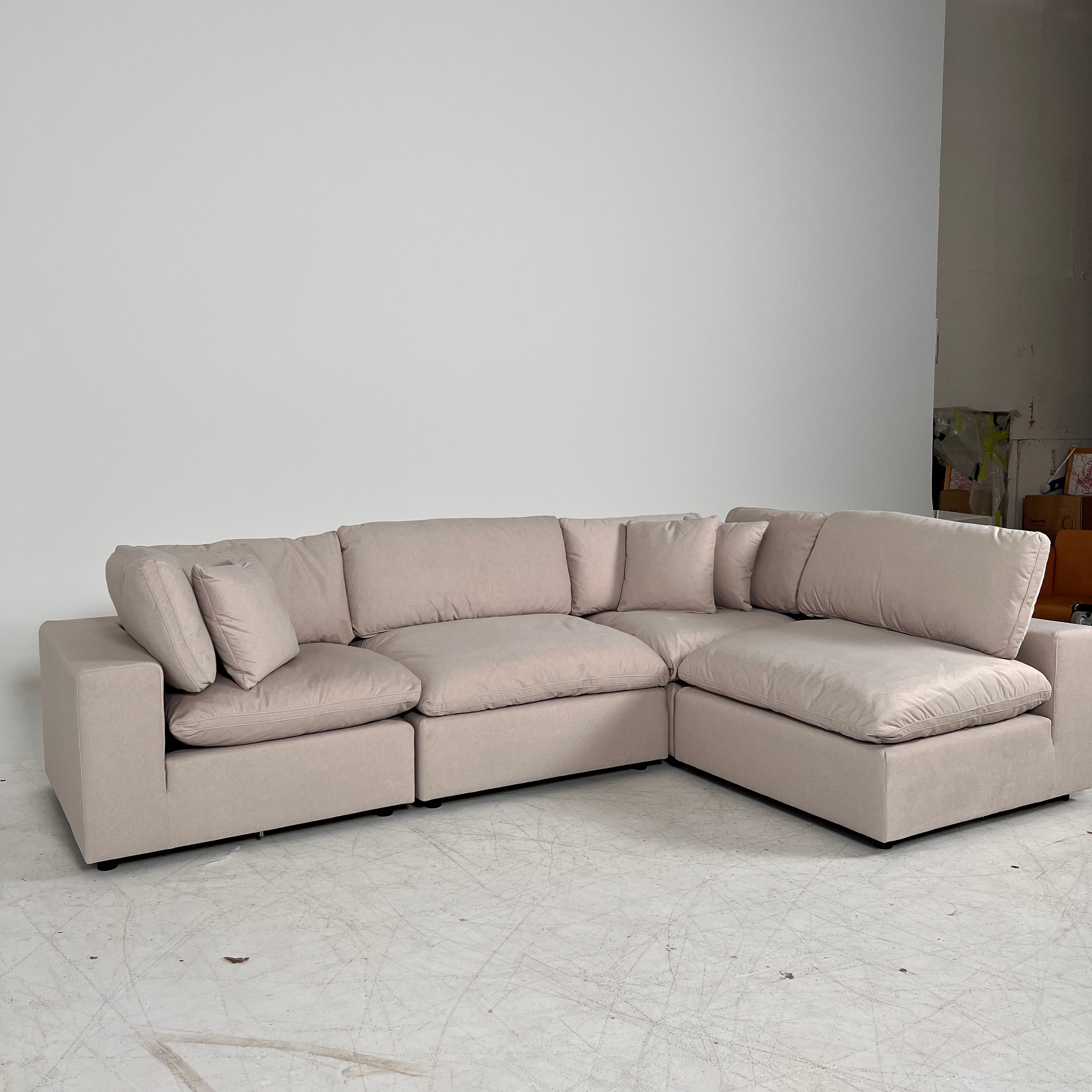 CasaBella Haylee Cloud Sectional. Modular L shaped sofa couch. delivery available