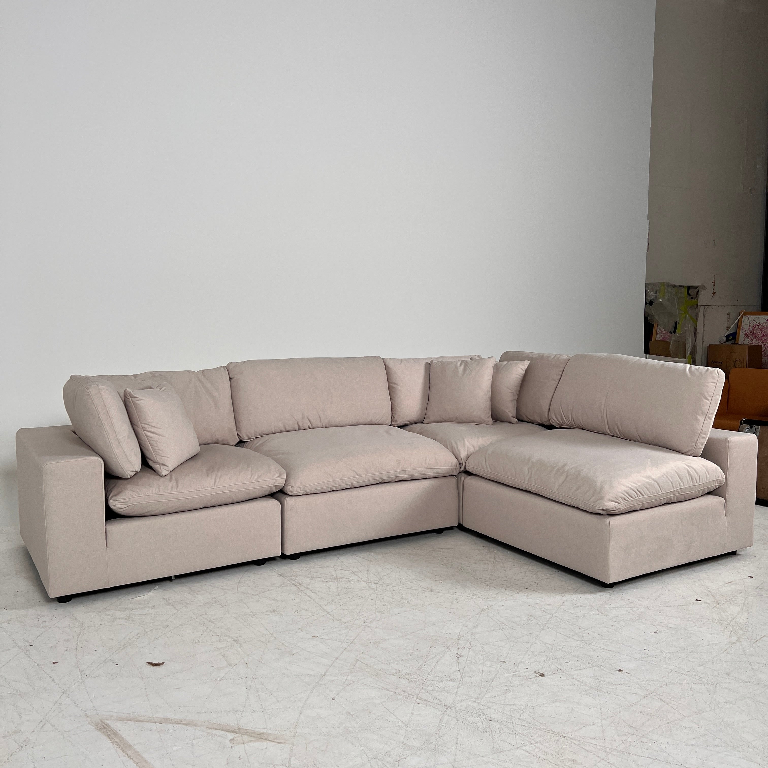 CasaBella Haylee Cloud Sectional. Modular L shaped sofa couch. delivery available