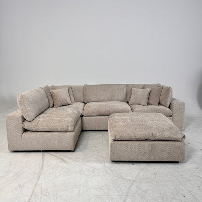 New CasaBella Mochi Cloud sectional. Boucle modular L shaped sofa couch. delivery