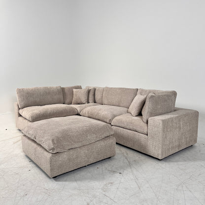 New CasaBella Mochi Cloud sectional. Boucle modular L shaped sofa couch. delivery
