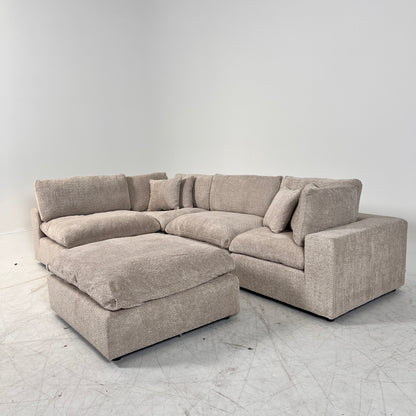 New CasaBella Mochi Cloud sectional. Boucle modular L shaped sofa couch. delivery