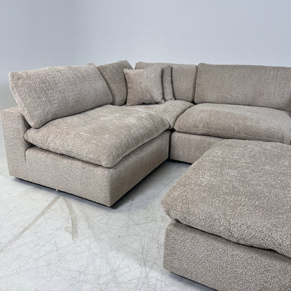 New CasaBella Mochi Cloud sectional. Boucle modular L shaped sofa couch. delivery