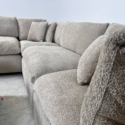New CasaBella Mochi Cloud sectional. Boucle modular L shaped sofa couch. delivery