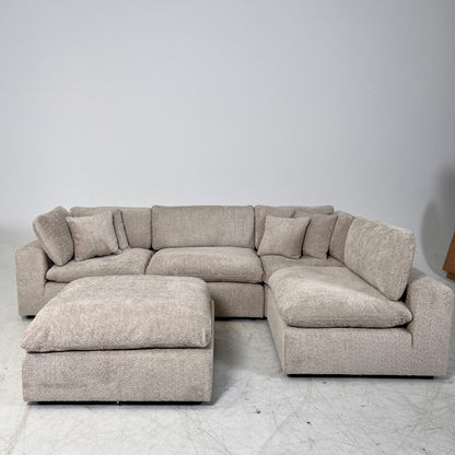 New CasaBella Mochi Cloud sectional. Boucle modular L shaped sofa couch. delivery