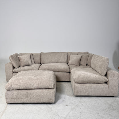 New CasaBella Mochi Cloud sectional. Boucle modular L shaped sofa couch. delivery