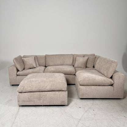 New CasaBella Mochi Cloud sectional. Boucle modular L shaped sofa couch. delivery