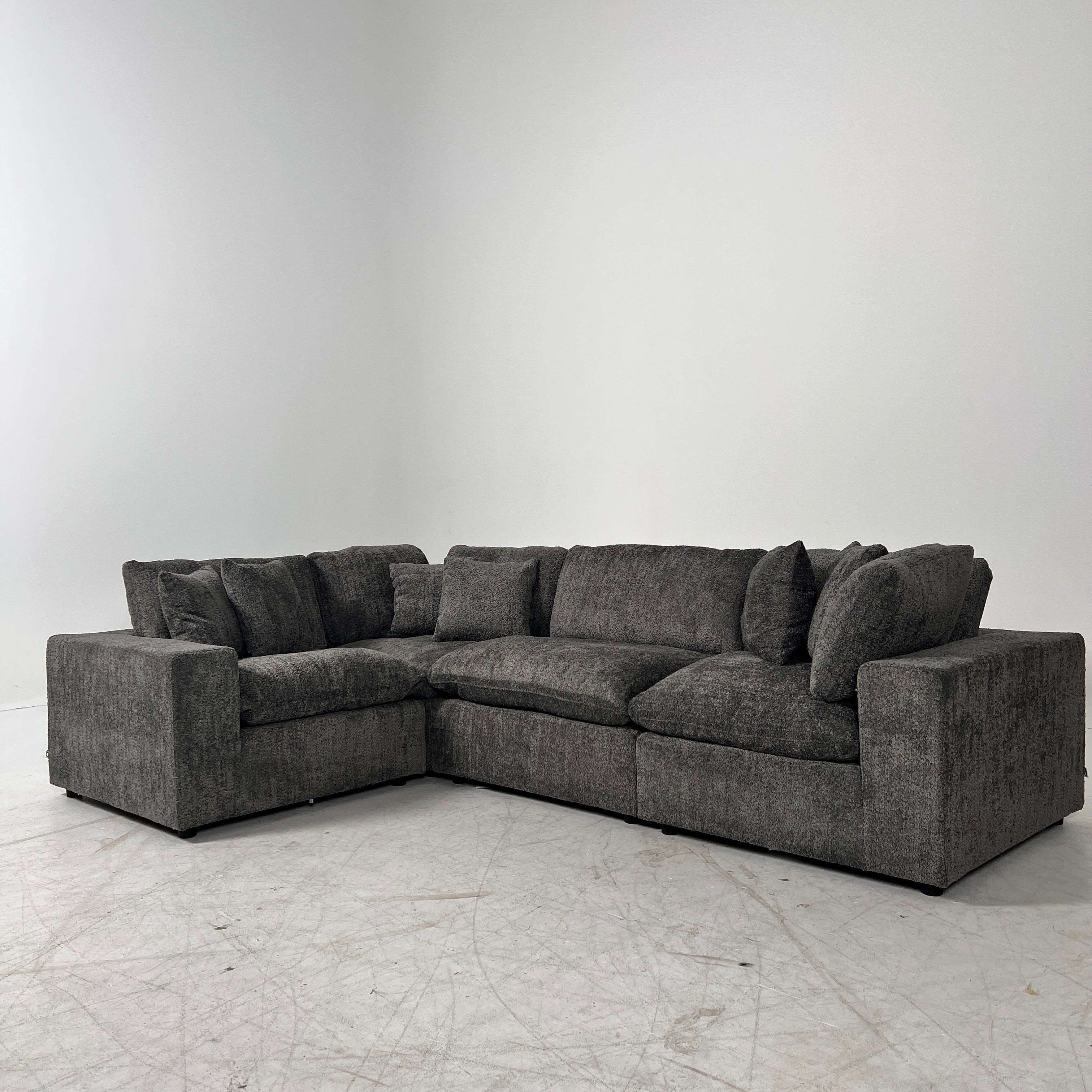 New CasaBella Mochi Cloud sectional. Boucle modular L shaped sofa couch. delivery