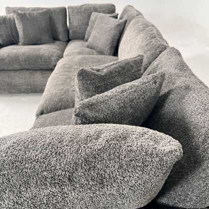 New CasaBella Mochi Cloud sectional. Boucle modular L shaped sofa couch. delivery