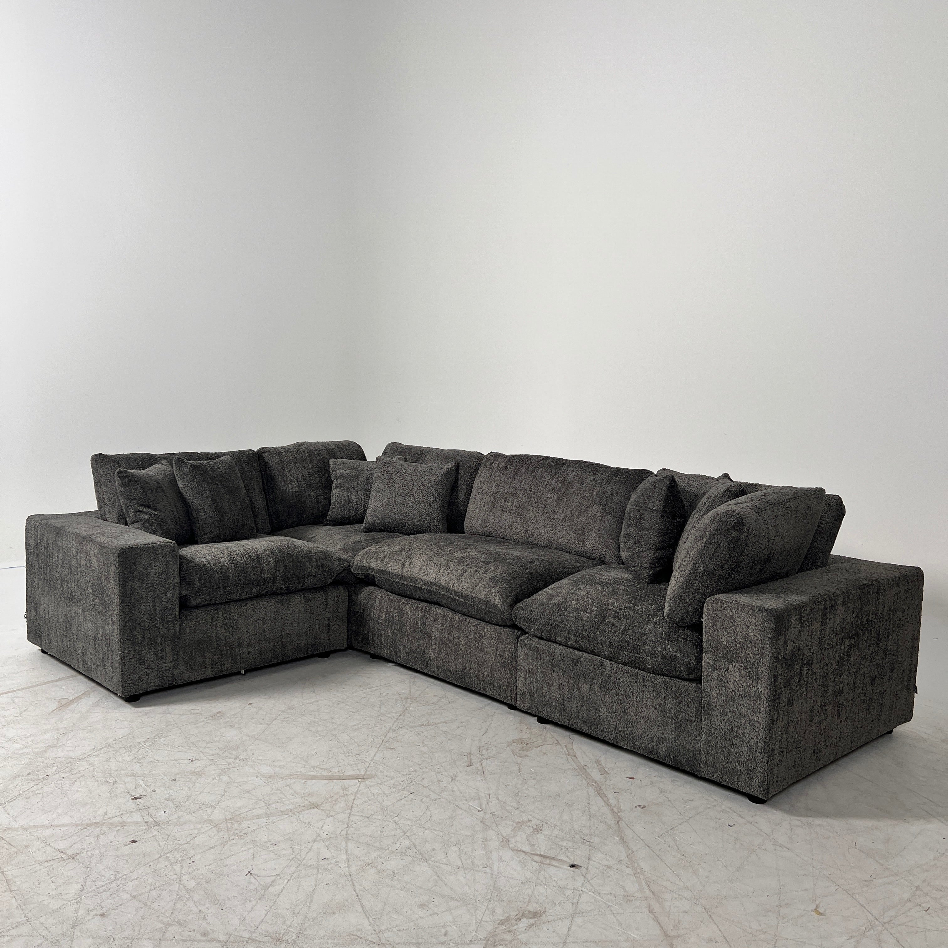 New CasaBella Mochi Cloud sectional. Boucle modular L shaped sofa couch. delivery