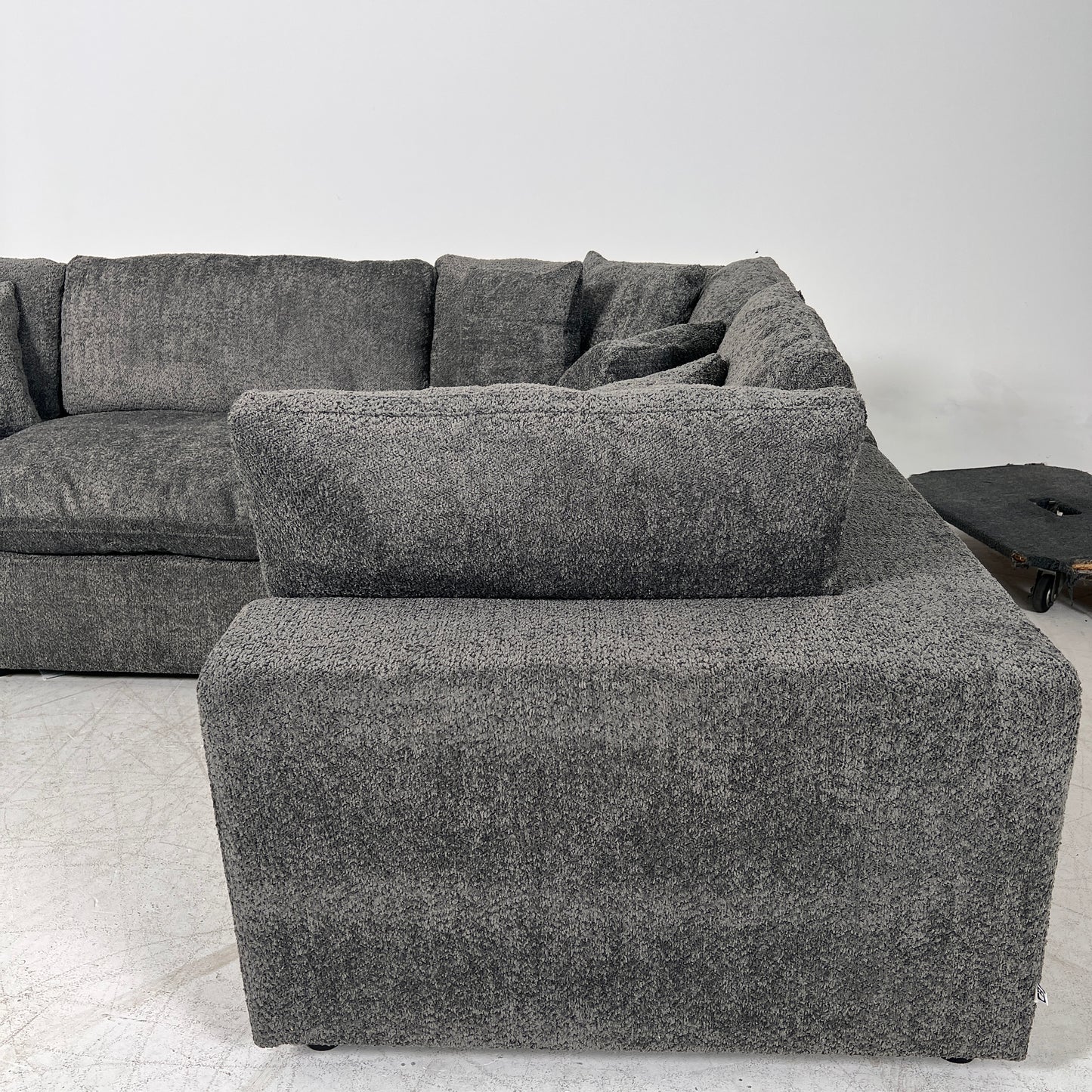 New CasaBella Mochi Cloud sectional. Boucle modular L shaped sofa couch. delivery