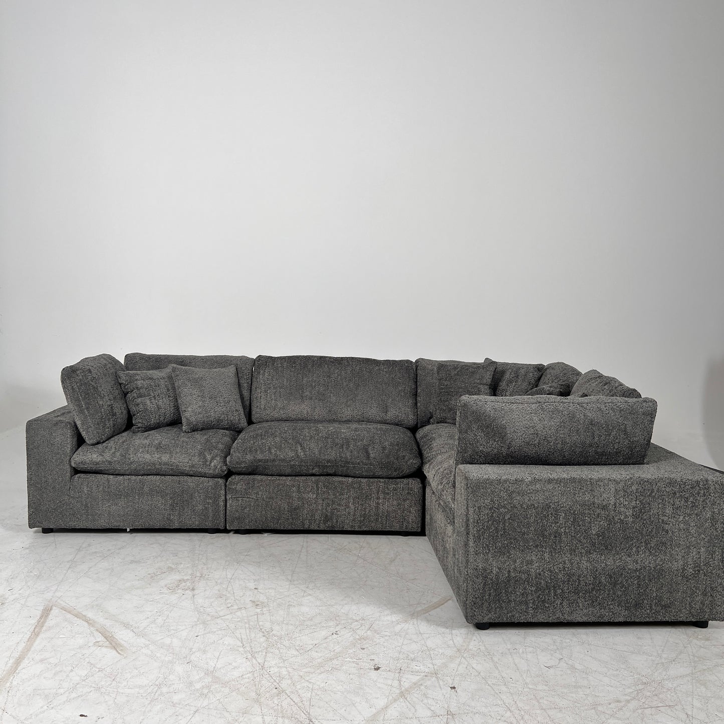 New CasaBella Mochi Cloud sectional. Boucle modular L shaped sofa couch. delivery