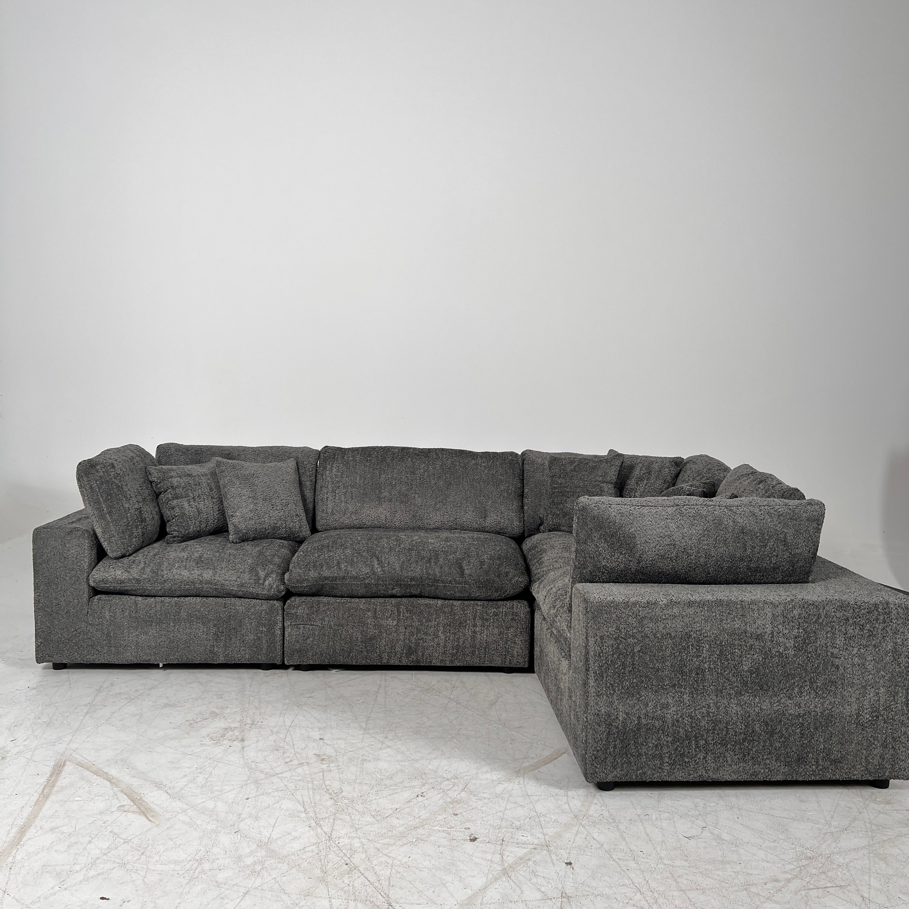 New CasaBella Mochi Cloud sectional. Boucle modular L shaped sofa couch. delivery