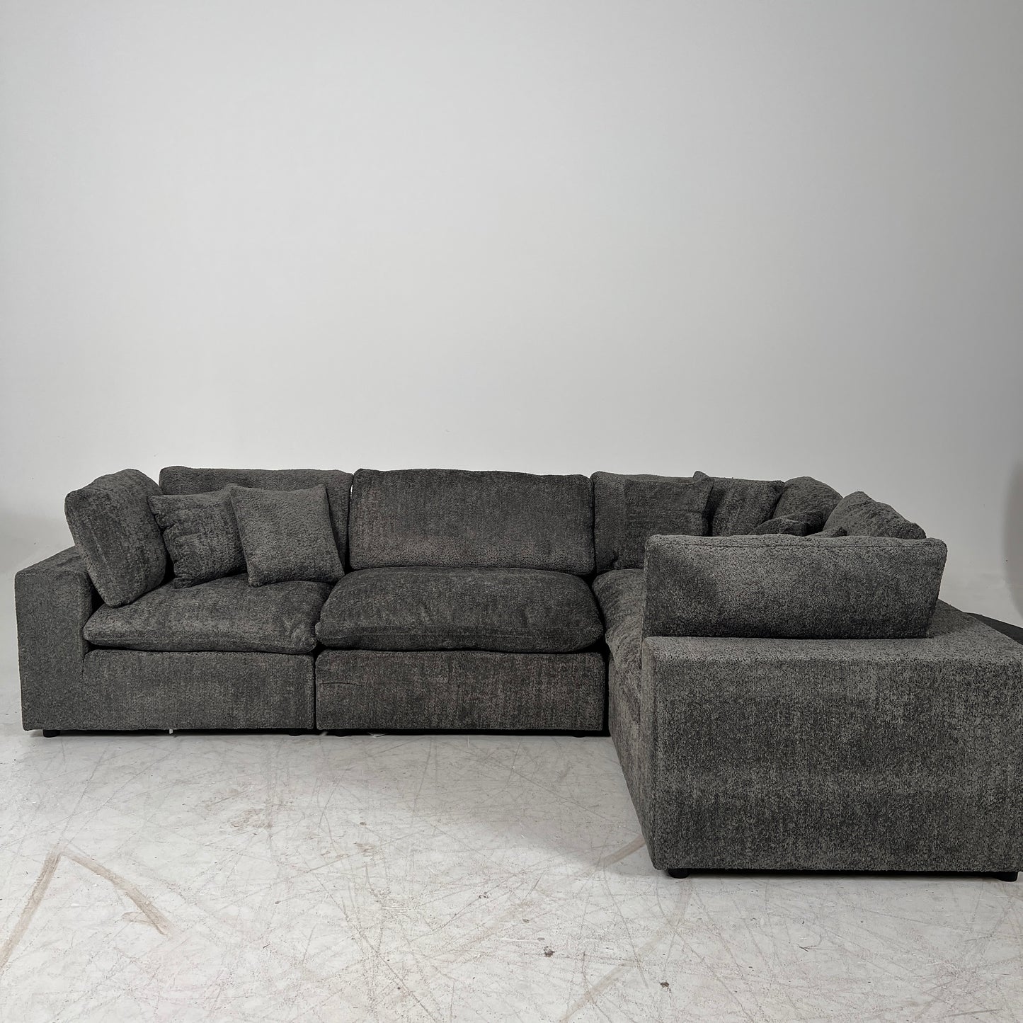 New CasaBella Mochi Cloud sectional. Boucle modular L shaped sofa couch. delivery