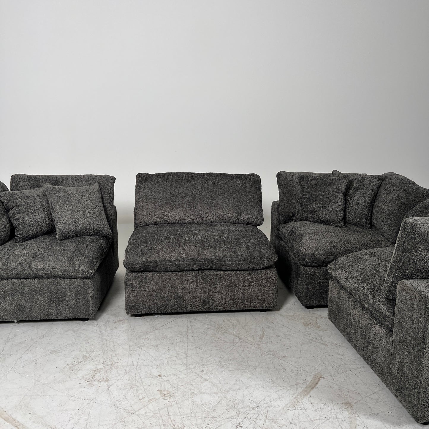 New CasaBella Mochi Cloud sectional. Boucle modular L shaped sofa couch. delivery