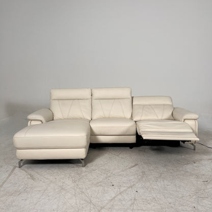 Power Reclining Sectional. Leather L shaped sofa couch. Delivery available