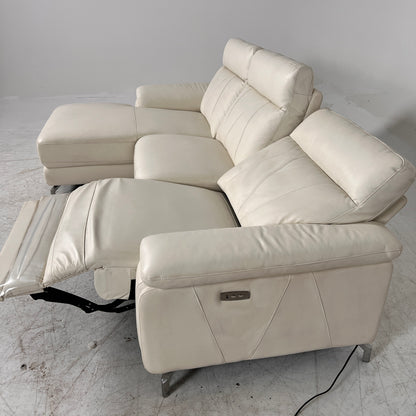 Power Reclining Sectional. Leather L shaped sofa couch. Delivery available