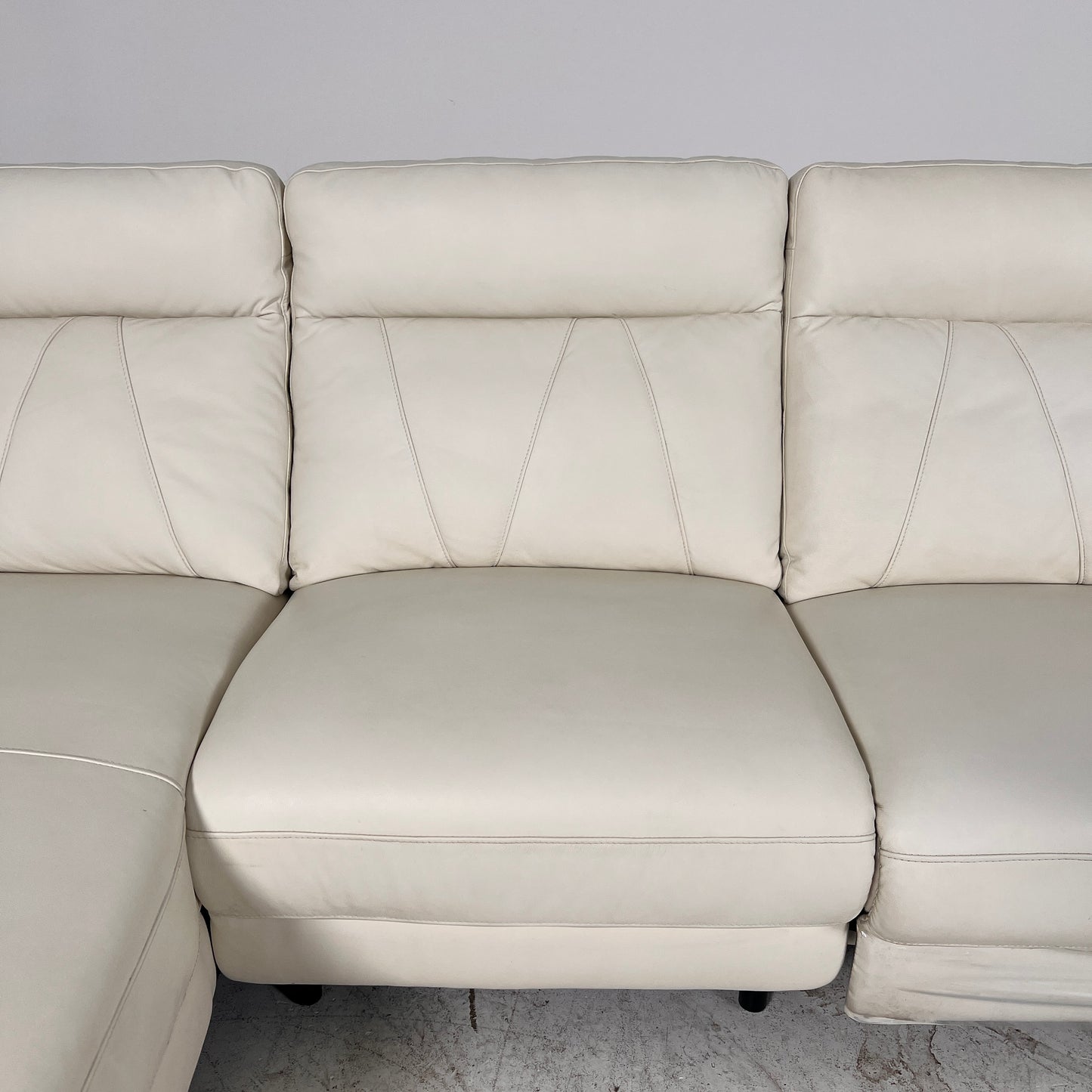 Power Reclining Sectional. Leather L shaped sofa couch. Delivery available