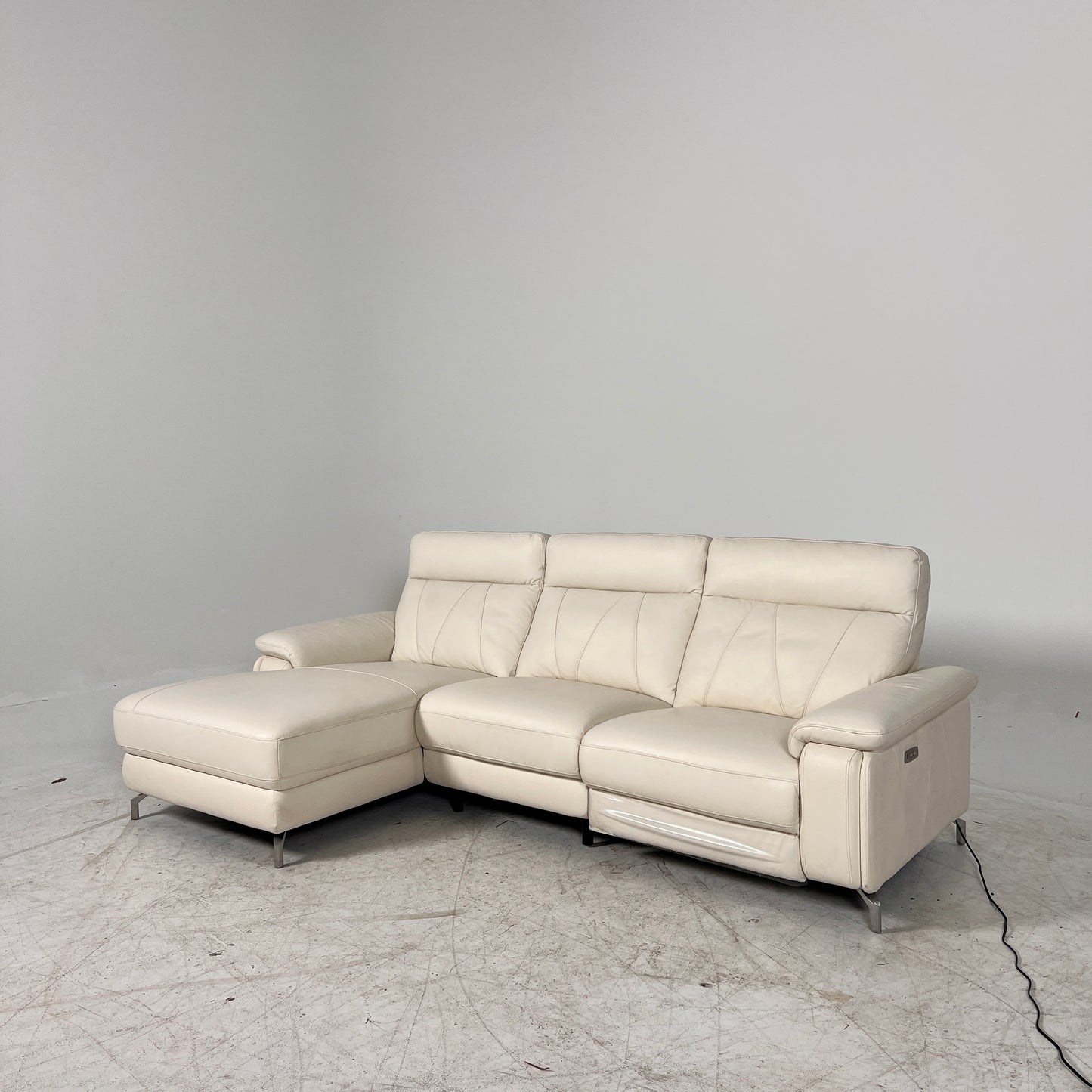 Power Reclining Sectional. Leather L shaped sofa couch. Delivery available