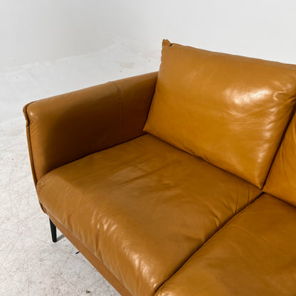 Real Leather 3 seater Sofa couch. Costco couch