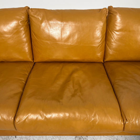 Real Leather 3 seater Sofa couch. Costco couch