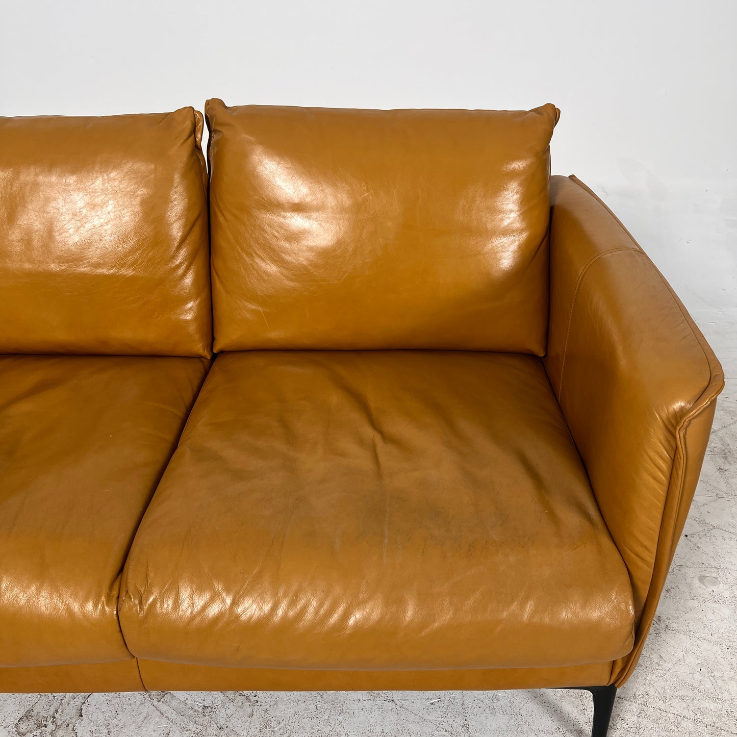 Real Leather 3 seater Sofa couch. Costco couch