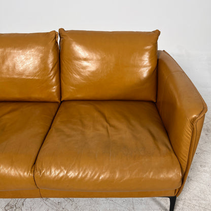 Real Leather 3 seater Sofa couch. Costco couch