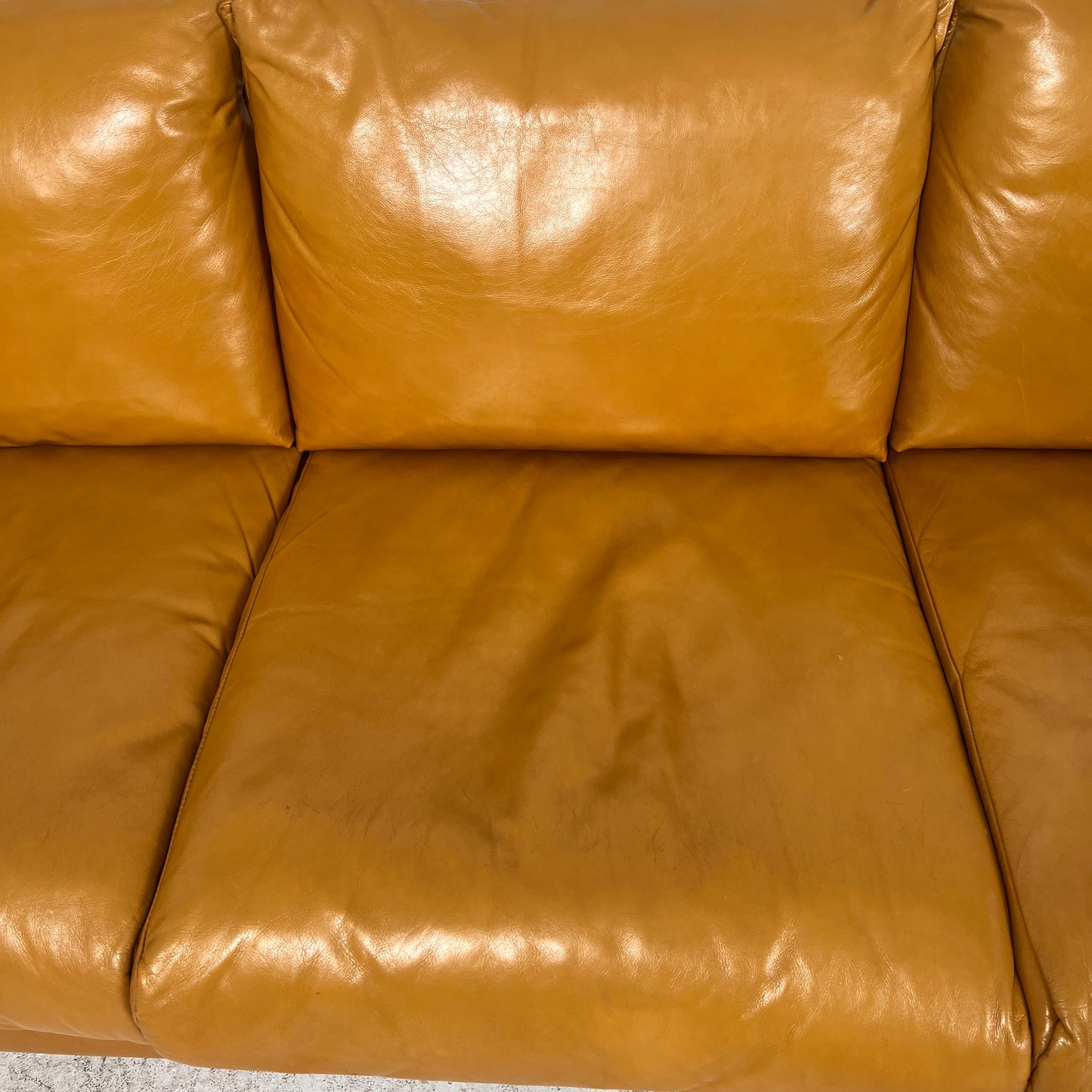 Real Leather 3 seater Sofa couch. Costco couch