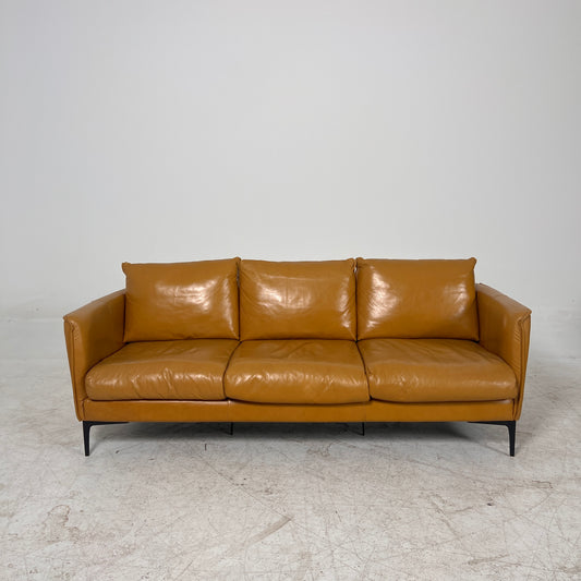 Real Leather 3 seater Sofa couch. Costco couch