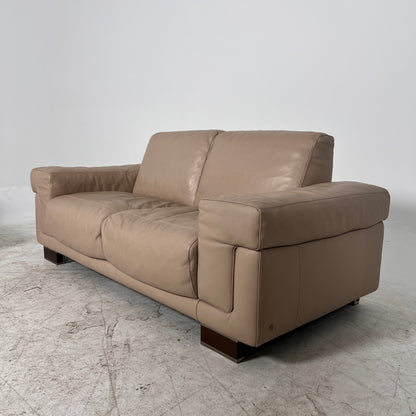 Natuzzi Italia Leather Sofa set. 2+1 loveseat + armchair set. Delivery available