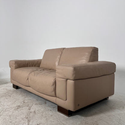 Natuzzi Italia Leather Sofa set. 2+1 loveseat + armchair set. Delivery available