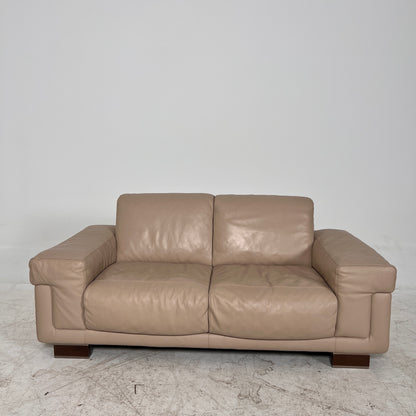 Natuzzi Italia Leather Sofa set. 2+1 loveseat + armchair set. Delivery available