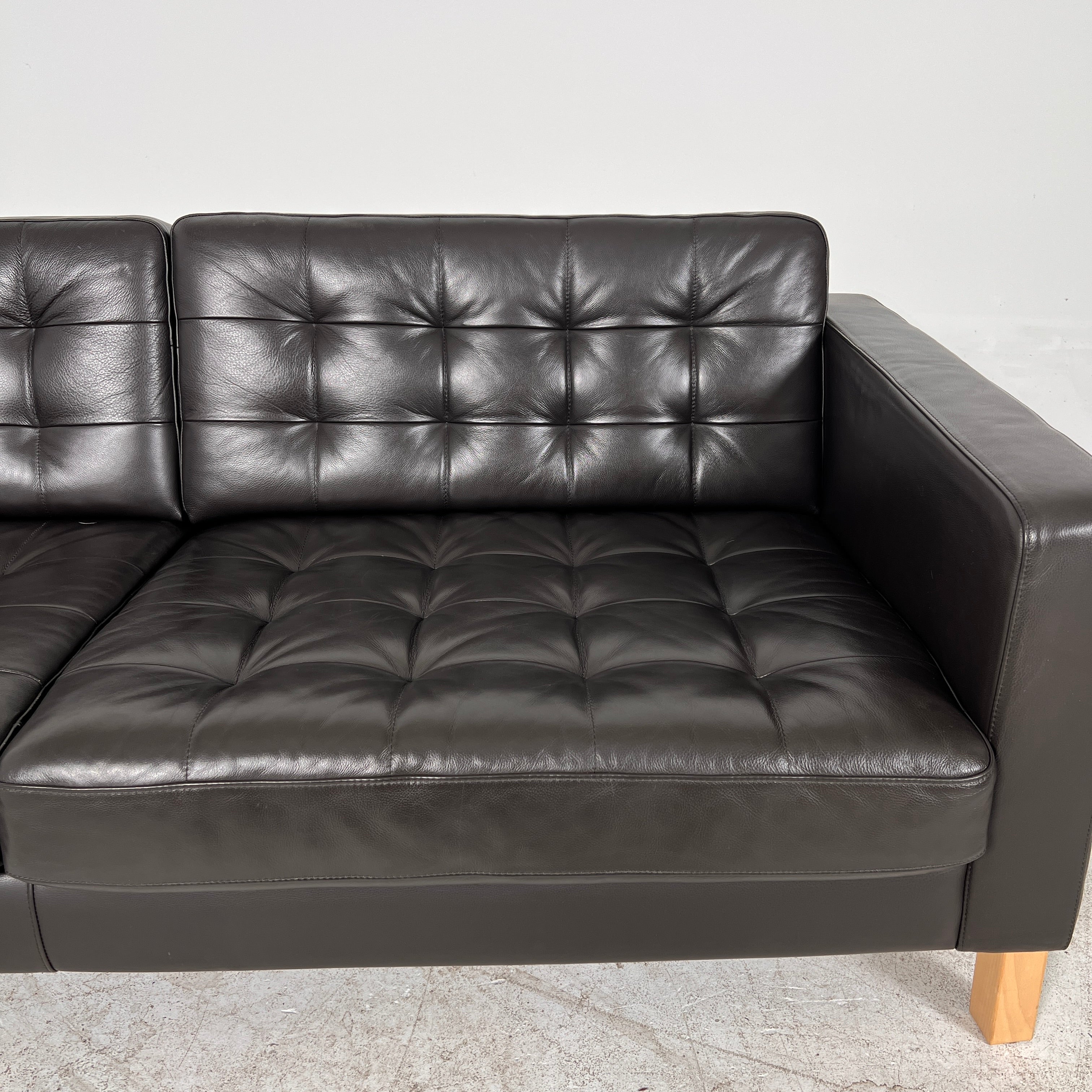 Ikea Morabo Leather Loveseat. 3 seater sofa couch. Delivery Available.