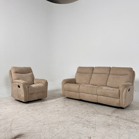 Manual recliner couch  set from the brick. 3+1 sofa and armchair. Delivery available
