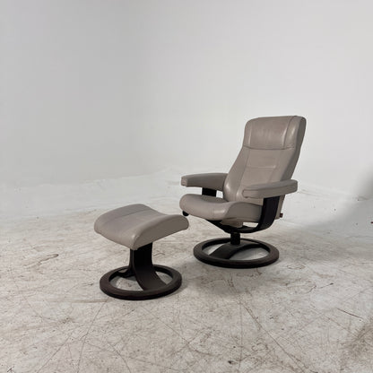IMG leather recliner chair and ottoman. Reclining armchair. Delivery available