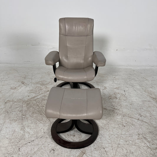 IMG leather recliner chair and ottoman. Reclining armchair. Delivery available