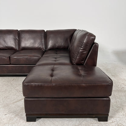 Leather sectional . L Shaped sofa couch. Delivery available