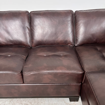 Leather sectional . L Shaped sofa couch. Delivery available