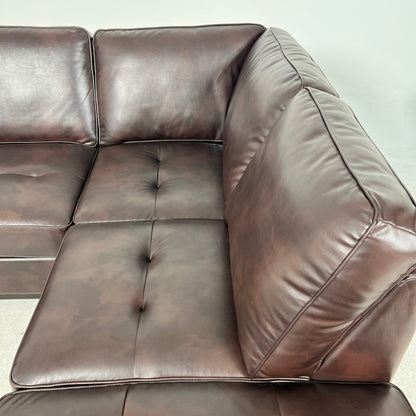 Leather sectional . L Shaped sofa couch. Delivery available