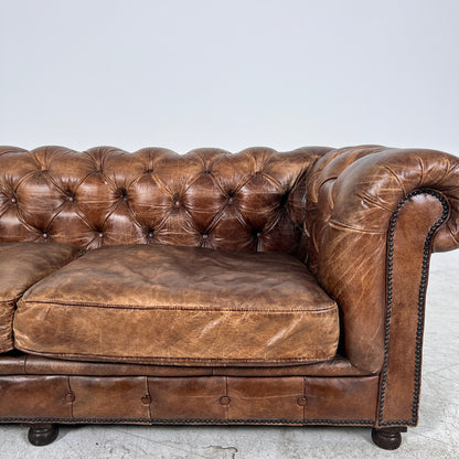 Restoration Hardware Kensington Leather Sectional. Chesterfield. Delivery Available