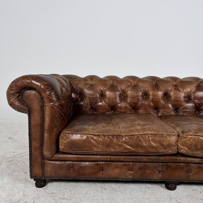 Restoration Hardware Kensington Leather Sectional. Chesterfield. Delivery Available