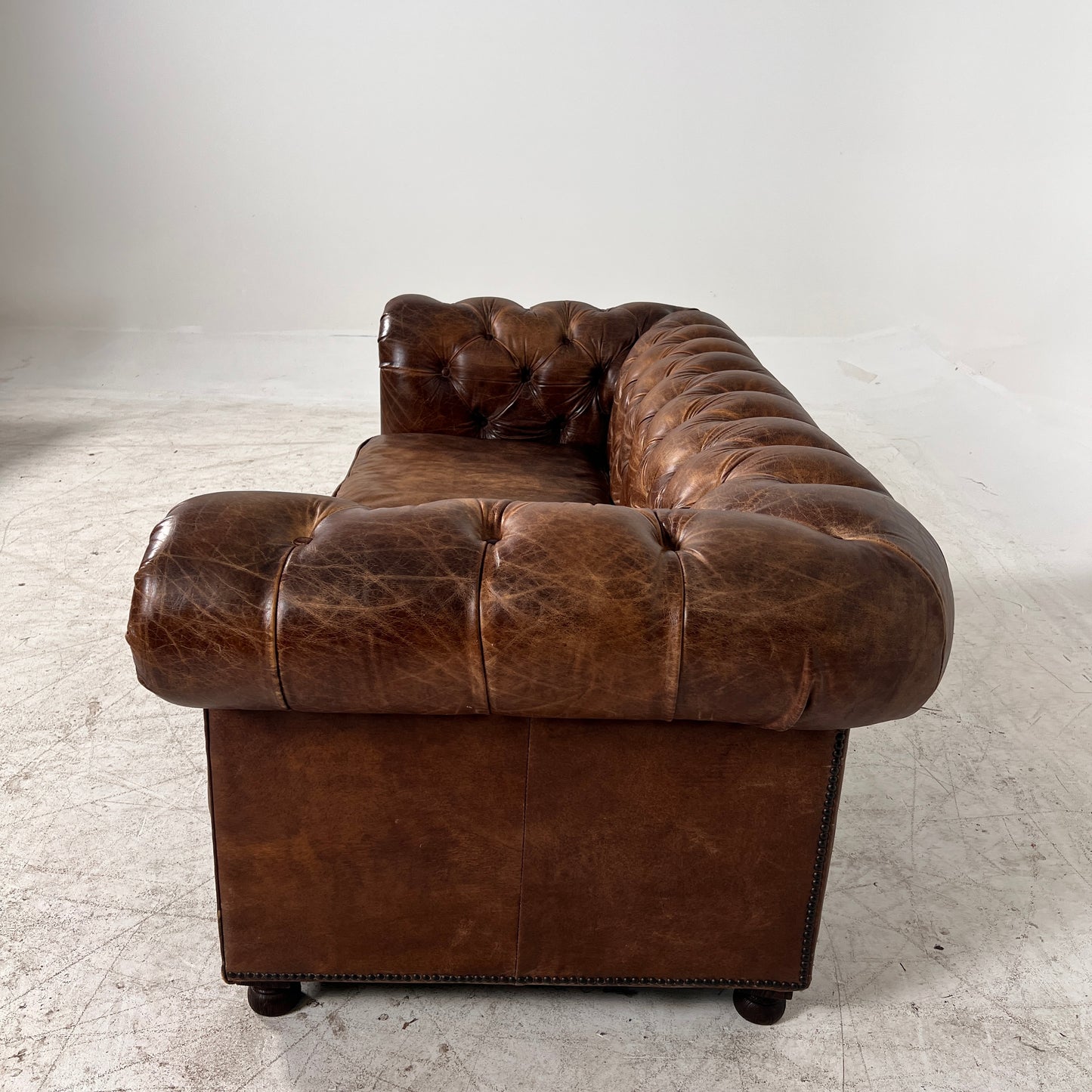 Restoration Hardware Kensington Leather Sectional. Chesterfield. Delivery Available