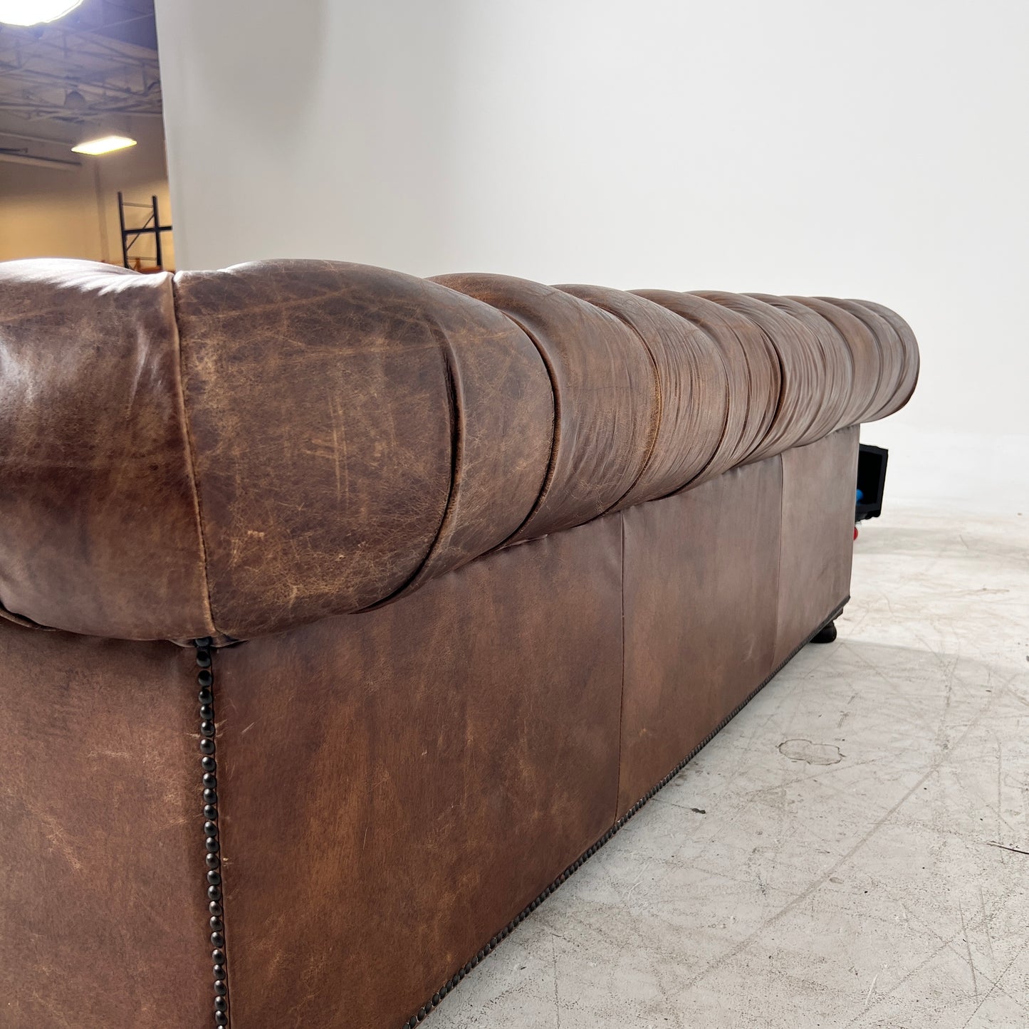 Restoration Hardware Kensington Leather Sectional. Chesterfield. Delivery Available