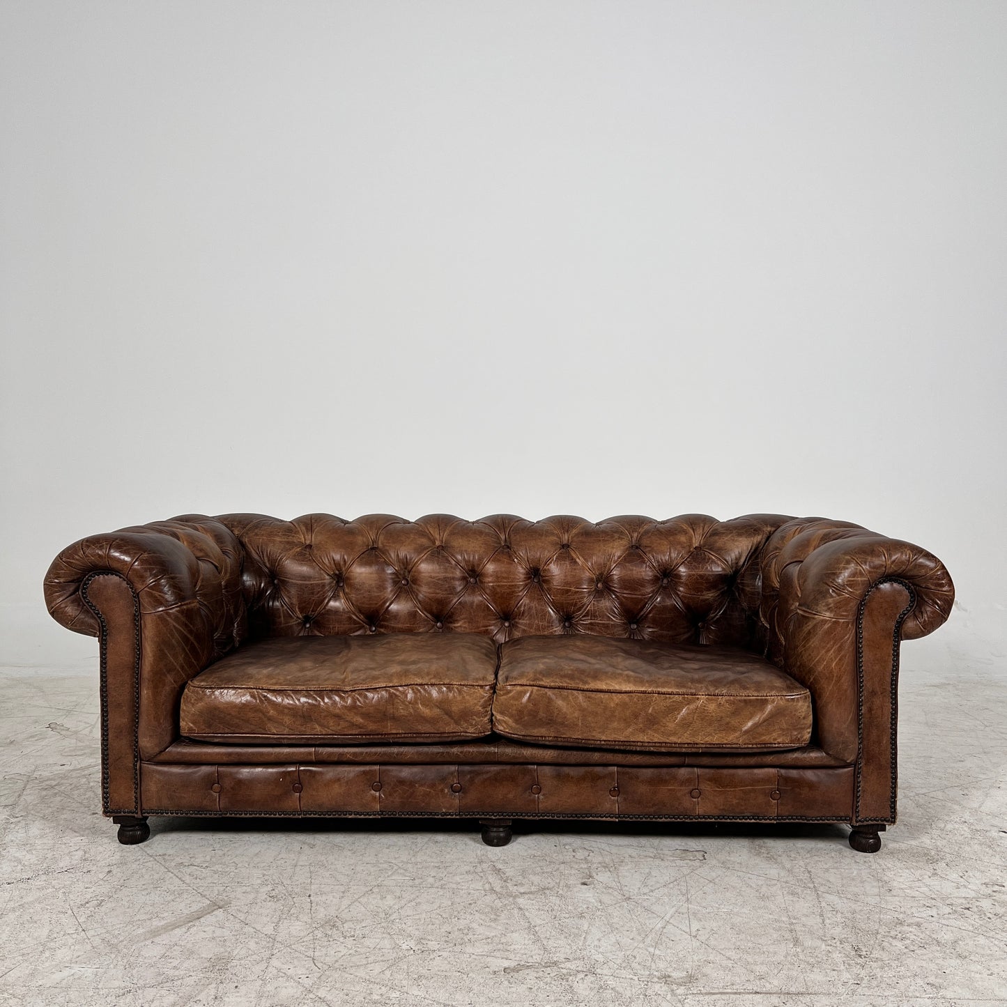 Restoration Hardware Kensington Leather Sectional. Chesterfield. Delivery Available