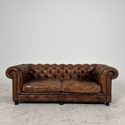 Restoration Hardware Kensington Leather Sectional. Chesterfield. Delivery Available