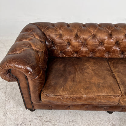 Restoration Hardware Kensington Leather Sectional. Chesterfield. Delivery Available