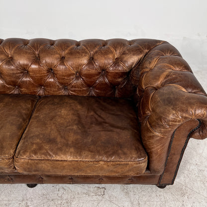 Restoration Hardware Kensington Leather Sectional. Chesterfield. Delivery Available