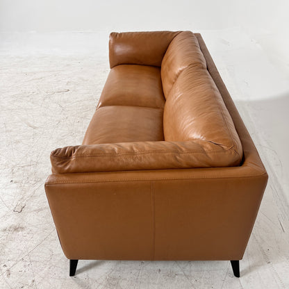 Cognac Leather Sofa from Jag's furniture. 3 seater sofa couch. Delivery Available