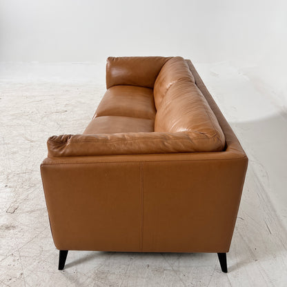 Cognac Leather Sofa from Jag's furniture. 3 seater sofa couch. Delivery Available